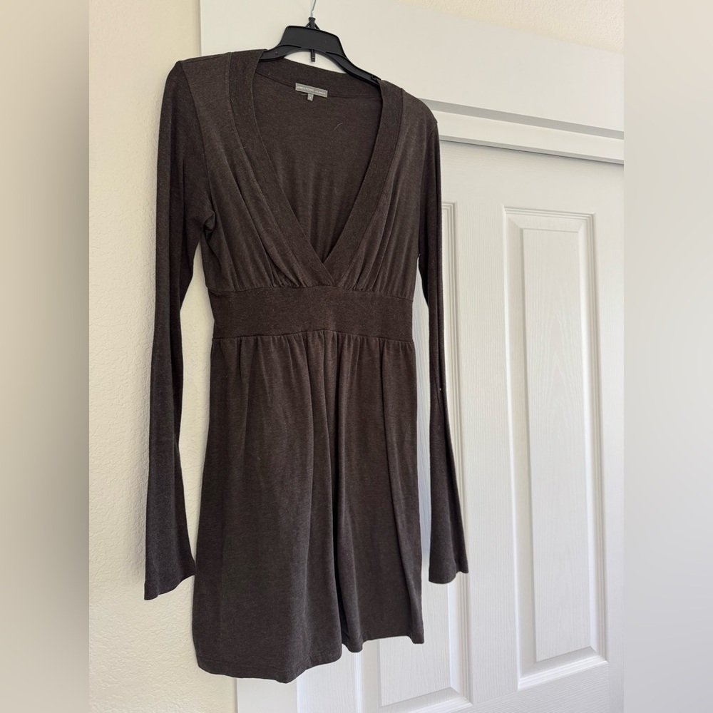 James Perse Deep Brown Long Sleeve Tunic